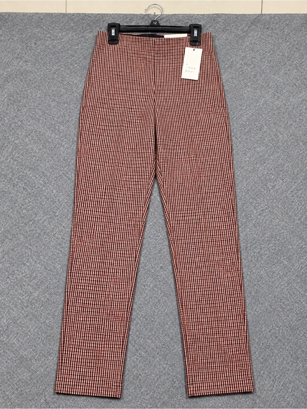 a new day Skinny Checked Pants in Red and Black